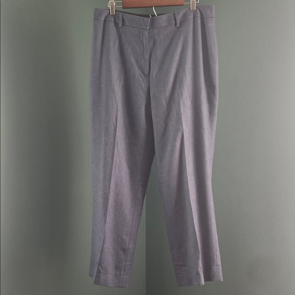 Natural fiber ,  Blue,Gray Pants wool, silk and linen blend fully  lined